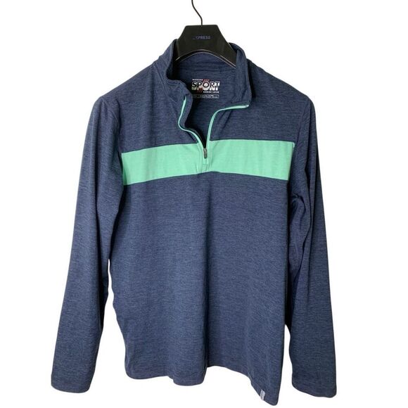 Marine Layer Weekend Sport 1/4 zip pullover blue men's size medium - Picture 1 of 3